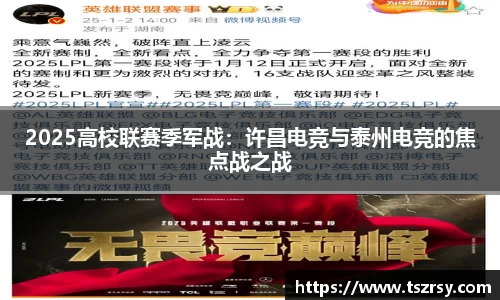 2025高校联赛季军战：许昌电竞与泰州电竞的焦点战之战